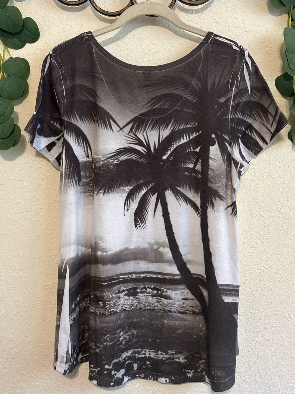 Y2K Tropical Rhinestone Palm Tree Top💕 - Picture 6 of 7